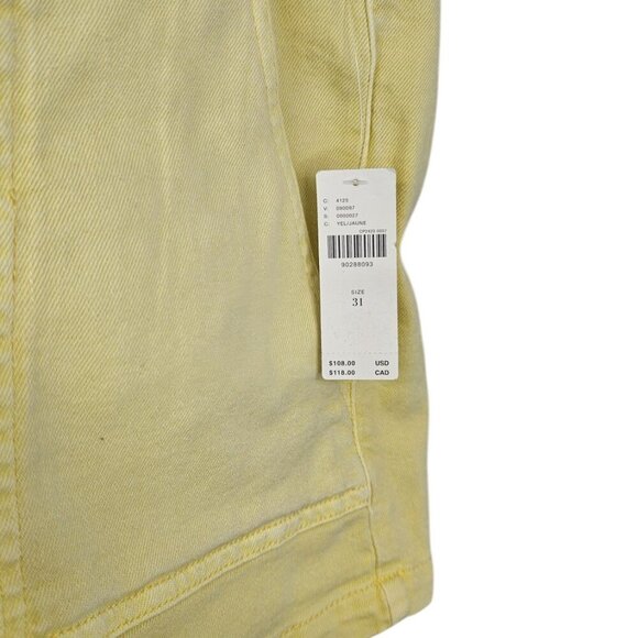 Anthropologie The Kit Regenerative Cotton Shorts Yellow, Size 31, NWT - Picture 6 of 10